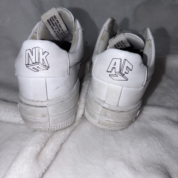 Nike Air Force 1 Pixel Triple White AF1 Low Shoes Women Size 8 CK6649-100 Retro - Picture 4 of 10